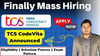 TCS Free Hiring Announced  TCS Codevita 2024 Hiring for 2025 2026 20272028 Batch  Salary 9LPA [upl. by Wichman]