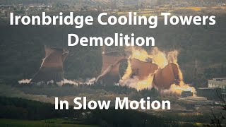 Ironbridge Power Station Demolition In Slow Motion  Top Of The Wrekin [upl. by Enelad]