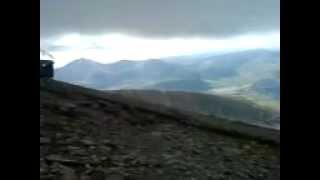 Llanberis Snowdon Mountain Railway  Wydffa 3 going down Mount Snowdon July 2009 [upl. by Nordin878]