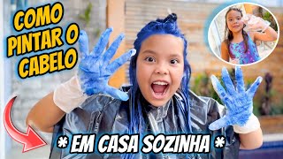 COMO PINTAR O CABELO EM CASA SOZINHA  descolorindo e colorindo de azul [upl. by Patti]