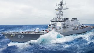 Life Inside Gigantic US Navy Destroyer Ship Battling Massive Waves [upl. by Lupien]