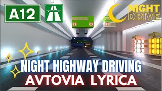 Minecraft Highway Drive AT NIGHT  A12 Autovia Lyrica  FULL ROUTE 🛣️🌙 [upl. by Hogan]