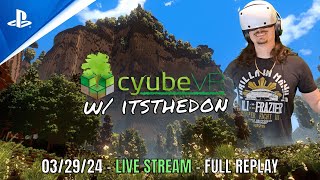 VR Minecraft LIVE  032924  PSVR2  CyubeVR Gameplay [upl. by Rhyne758]