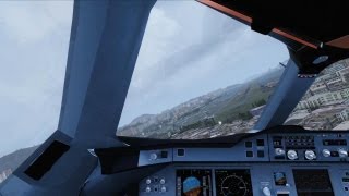 FSX A380 Kai Tak Landing  Cockpit View   HD [upl. by Neelon]