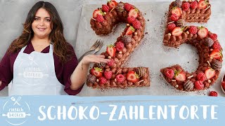 SchokoZahlentorte – ein SchokoTraum zum Geburtstag 🎉😍 I Einfach Backen [upl. by Llirrehs]