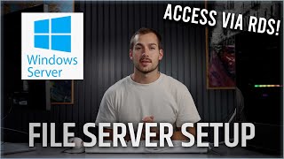 Windows Server  How to Setup Home Network File Server  Access Remotely Via RDS [upl. by Idnek]