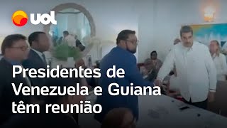 Venezuela x Guiana Maduro e Irfaan Ali apertam as mãos após reunião para discutir Essequibo [upl. by Scheld]