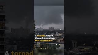 Tornado touches down in downtown Fort Lauderdale no one injured shorts [upl. by Kennan]