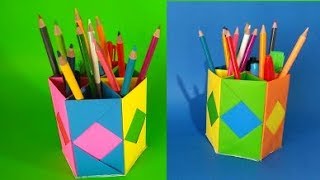 Cómo hacer un GUARDALAPICES o PORTALÁPICES  Paper Pencil Holder [upl. by Rehoptsirhc596]