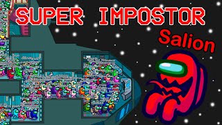 AMONG US but with SUPER IMPOSTOR on SKELD MAP [upl. by Tonnie]