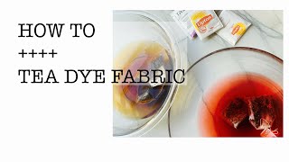 Easy way to dye fabric with tea bags  antique look for quilts  tea dyeing is so simple [upl. by Nylsej]