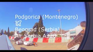 Podgorica to Beograd Air Serbia Full HD Flight [upl. by Kendrah]