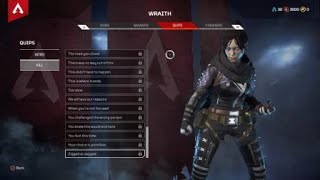 Apex Legends  All Wraith Quips [upl. by Selwyn]