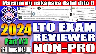 LTO EXAM REVIEWER 2024 FOR NON PROFESSIONAL DRIVERS LICENSE PART 1 [upl. by Koah323]