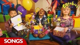 CBeebies Presenters  The Birthday Song [upl. by Dragelin]