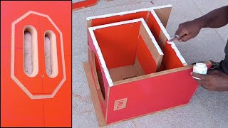 diy Lported 12 inches professional subwoofer speaker box [upl. by Myranda]