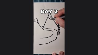 DAY 2│Learn to draw cool and simple things with me easydrawing [upl. by Nerral118]