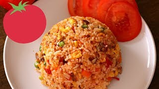 TOMATO 🍅 FRIED RICE  EASY [upl. by Eecyaj]