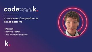 Component Composition amp React patterns  Thodoris Nastos  codeweek April 2024 [upl. by Imar]