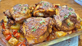 💯 Dont cook CHICKEN Thighs until you check out this recipe Irresistible flavor [upl. by Bornie883]