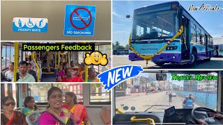 BRAND NEW ULE BUSES🚍✨  Travel Review 💜  Passenger Feedback  TNSTC Enthusiasts💙✨ [upl. by Assener]