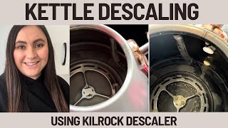 DESCALING MY KETTLE WITH KILROCK DESCALER  Cleaning With Me [upl. by Aig]