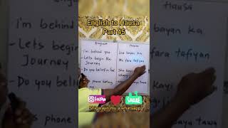 Koyon turanci English to Hausa Part 45 facebookreels learnenglish [upl. by Iroc149]