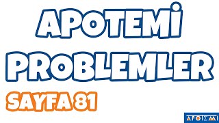 Apotemi Problemler Sayfa 81 Çözümleri  APOTEMİ YAYINLARI [upl. by Tremain]