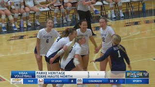 North Volleyball tops Parke Heritage [upl. by Bekha]