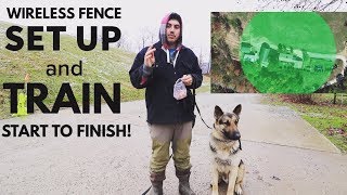 How To Setup and Train A Dog To a Wireless Invisible Fence PetSafe Stay and Play [upl. by Aurelie]