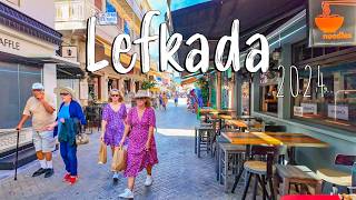 Lefkada Greece walking tour 4k Drone 2024 [upl. by Nomolas]