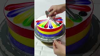 Multi Colour Cake Design  Cake Recipe shorts youtubeshorts viralvideo video [upl. by Tadeo876]