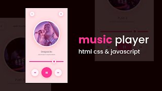 How To Make A Music Player Using HTML CSS And JavaScript [upl. by Noled987]