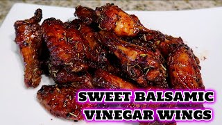 Sweet Balsamic Vinegar Chicken Wings In The Oven  Easy Chicken Wing Recipes [upl. by Riti350]