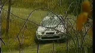 31 Coppa Liburna onboard crash Swedish Rally 1997 [upl. by Sakovich]