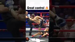 Best Referee Reaction 🥊 muaythai kickboxing shorts [upl. by Eneliak677]