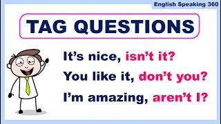 TAG QUESTIONS the Easy Way Dont you Isnt it Arent I Easy English Grammar  Question tags [upl. by Gad]