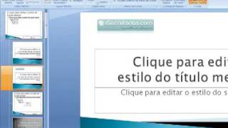 PowerPoint 2007  inserindo uma logomarca em todos os slides [upl. by Nosreffej]