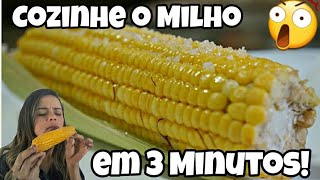 ⚠️MILHO COZIDO no microondas sem água 3 minutos [upl. by Basia]