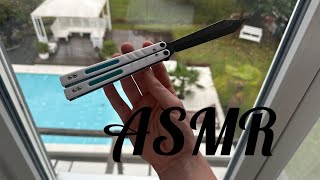 white replicant flipping 🤍  balisong asmr [upl. by Astred870]