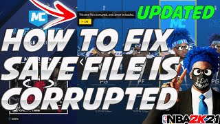 HOW TO FIX SAVE FILE IS CORRUPTED NBA 2K21 UPDATED TUTORIAL AFTER PATCH 3 IN 2K21 [upl. by Onirefez78]