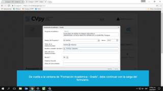 Formacion academica Grado  CVPy [upl. by Necyla762]