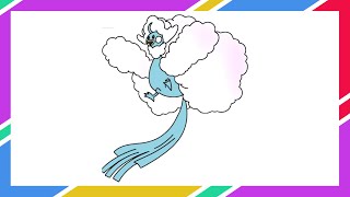 Mega Altaria  Pokemon Cartoon Drawing [upl. by Hepza]