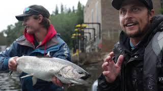 Fishing a Lake Superior tributary for King Salmon [upl. by Anaul]