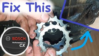 Bosch ebike Chainring Removal  Chain Stuck Problem [upl. by Nyved]