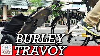 Burley Travoy Trailer  Calgary Cycle Track  Folding Bike Calgary [upl. by Burnett914]