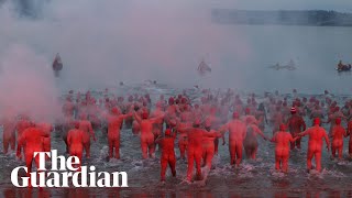 A record 3000 people join nude Dark Mofo swim for winter solstice [upl. by Kissiah15]