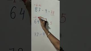 🤓Subtraction Short amp easy trick subtract mathstricks solution4u [upl. by Mogerly]