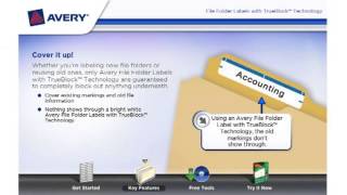 Avery File Folder Labels with TrueBlock [upl. by Broeder]