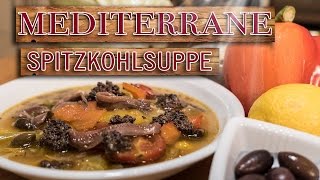 Mediterran gekocht Spitzkohlsuppe mit Sardellen und Olivenpaste  Sternekoch Kolja Kleeberg [upl. by Legnaesoj]